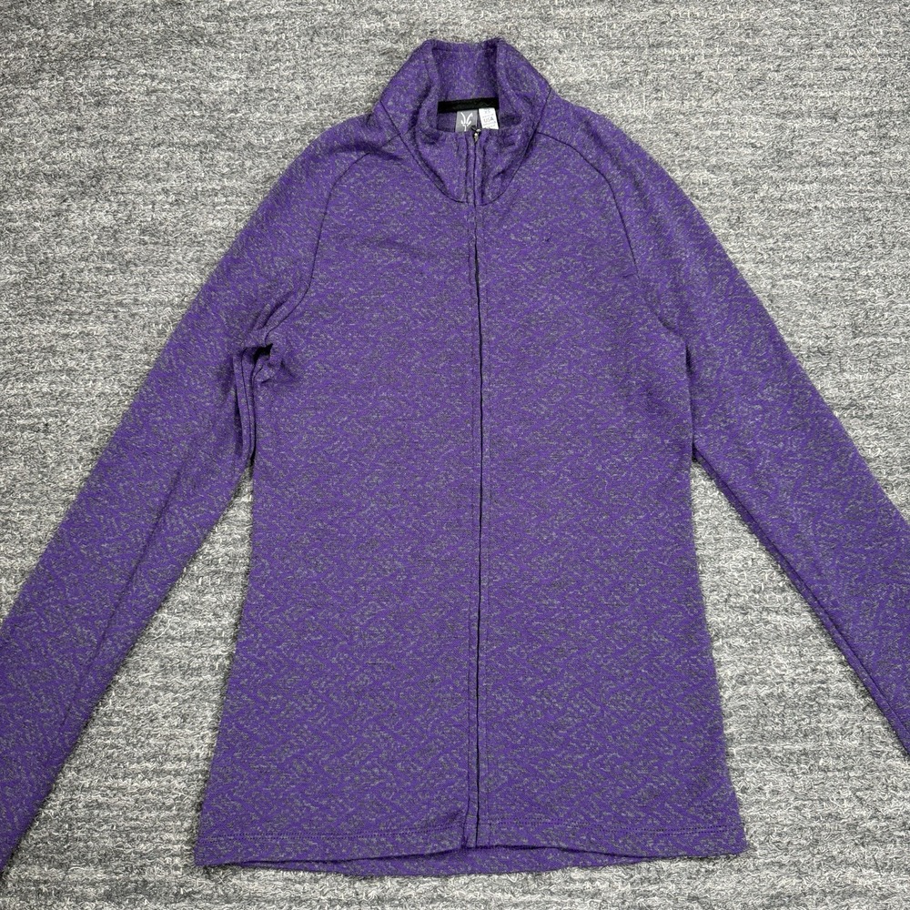 Ibex Sweater Women XS Purple Merino Wool Full Zip Cardigan Full Zip Outdoor FLAW